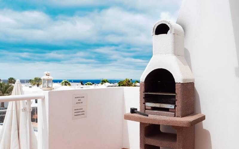 Outdoor barbecue overlooking the sea